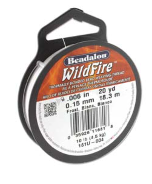 Beadalon Wildfire Beading Thread, Frost, .006 Inches, 50 Yard Spool 