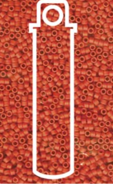 Miyuki Delica Bead 11/0 - DB0796 - Dyed Semi-Frosted Opaque Red