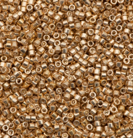 Miyuki Delica Seed Beads 11/0 - Duracoat Galvanized Gold DB1832 7.2 Grams