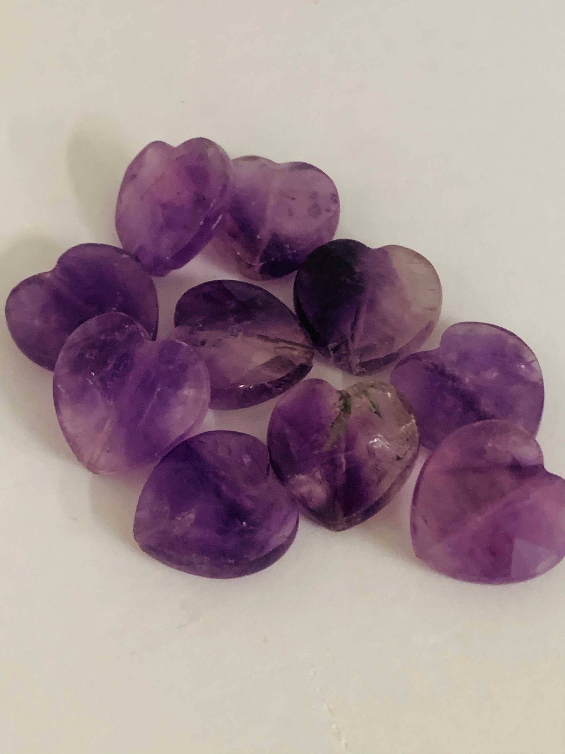 Amethyst Heart 20mm Faceted
